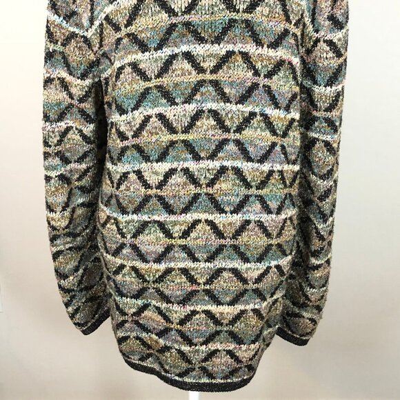 ✨ Rare C. Priva Vintage Metallic Knit Cardigan – Constantine Coin Buttons - Picture 10 of 13